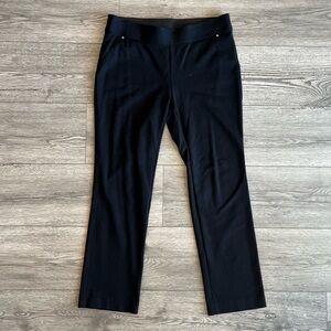 INC International Concepts Women’s Stretch Ponte Pant Black 10 Petite Straight